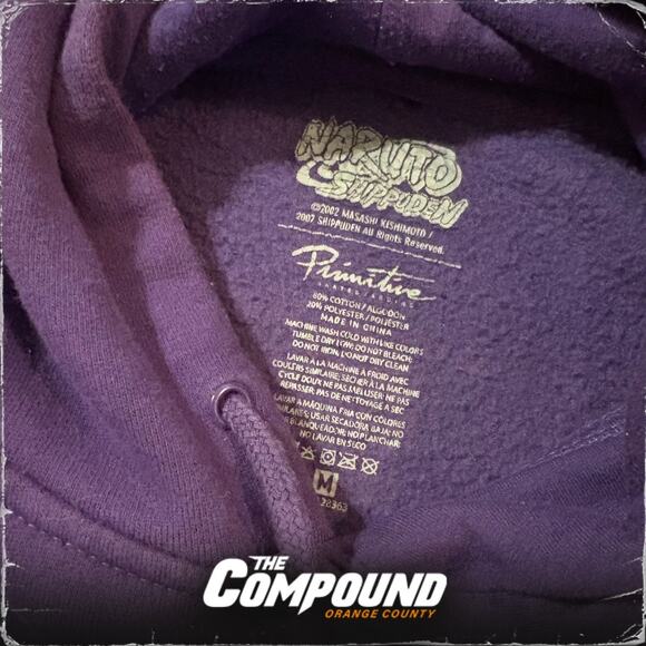 Primitive x Naruto - Sasuke Uchiha Hoodie - Purple - Medium - Used - Picture 4 of 6